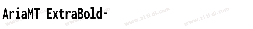 AriaMT ExtraBold字体转换